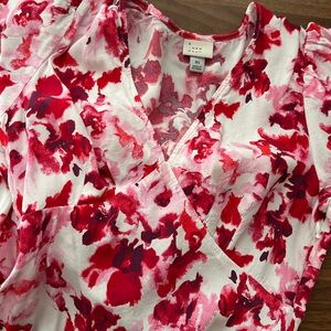 XS A New Day Midi/Maxi Dress Pink & Red